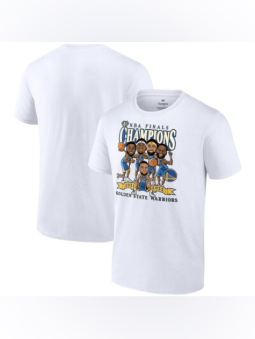 GILDAN Warriors 2022 NBA Finals Champions Caricature T-Shirt Men's